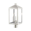 Livex Lighting 3 Lt Brushed Nickel Outdoor Post Top Lantern - 20592-91