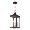 Livex Lighting 3 Lt Bronze Outdoor Pendant Lantern - 20593-07