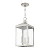 Livex Lighting 3 Lt Brushed Nickel Outdoor Pendant Lantern - 20593-91