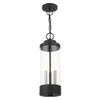 Livex Lighting 3 Lt Textured Black Outdoor Pendant Lantern - 20727-14