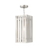 Livex Lighting 1 Lt Brushed Nickel Outdoor Pendant Lantern - 20757-91