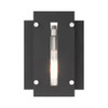 Livex Lighting 1 Lt Black & Brushed Nickel Outdoor Wall Lantern - 21771-04