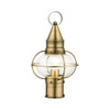 Livex Lighting 1 Lt Antique Brass Outdoor Post Top Lantern - 26902-01