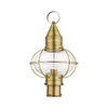 Livex Lighting 1 Lt Antique Brass Outdoor Post Top Lantern - 26905-01