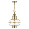 Livex Lighting 1 Lt Antique Brass Outdoor Pendant Lantern - 26906-01