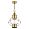 Livex Lighting 1 Lt Antique Brass Outdoor Pendant Lantern - 26906-01