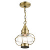 Livex Lighting 1 Lt Antique Brass Outdoor Pendant Lantern - 26910-01