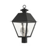 Livex Lighting 3 Lt Black  Outdoor Post Top Lantern - 27219-04