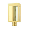Livex Lighting 1 Lt Satin Brass  Outdoor Post Top Lantern - 27416-12