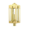 Livex Lighting 3 Lt Natural Brass Outdoor Post Top Lantern - 27717-08