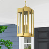 Livex Lighting 4 Lt Natural Brass Outdoor Pendant Lantern - 27720-08