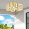 Livex Lighting 4 Lt Natural Brass Outdoor Flush Mount - 27723-08