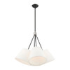 Livex Lighting 4 Lt Black Shaded Chandelier - 40564-04