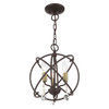 Livex Lighting 3 Lt Bronze Convertible Chandelier / Semi Flush - 40903-07