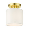 Livex Lighting 1 Lt Satin Brass  Semi Flush - 41094-12