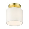Livex Lighting 1 Lt Satin Brass  Semi Flush - 41094-12