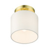 Livex Lighting 1 Lt Satin Brass  Semi Flush - 41094-12
