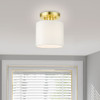 Livex Lighting 1 Lt Satin Brass  Semi Flush - 41094-12