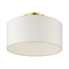 Livex Lighting 1 Lt Satin Brass Semi Flush - 41097-12