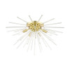 Livex Lighting 6 Lt Satin Brass  Flush Mount - 41251-12