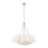 Livex Lighting 4 Lt Brushed Nickel Shaded Chandelier - 41384-91