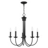 Livex Lighting 5 Lt Black Chandelier - 42685-04