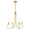Livex Lighting 4 Lt Polished Brass Chandelier - 42924-02