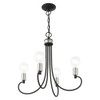 Livex Lighting 4 Lt Black Chandelier - 42924-04