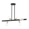 Livex Lighting 6 Lt Black Linear Chandelier - 45866-04