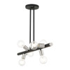 Livex Lighting 6 Lt Black Linear Chandelier - 45866-04