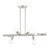 Livex Lighting 6 Lt Brushed Nickel Linear Chandelier - 45866-91