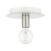 Livex Lighting 1 Lt Brushed Nickel Flush Mount - 45871-91