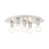 Livex Lighting 5 Lt Brushed Nickel Flush Mount - 45875-91