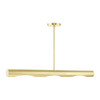 Livex Lighting 3 Lt Satin Brass  Linear Chandelier - 45897-12