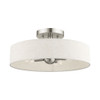 Livex Lighting 4 Lt Brushed Nickel Semi Flush Mount - 46037-91