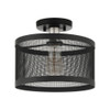 Livex Lighting 1 Lt Black Semi Flush Mount - 46216-04