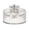 Livex Lighting 2 Lt Brushed Nickel Semi Flush Mount - 46217-91