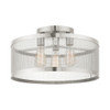 Livex Lighting 3 Lt Brushed Nickel Semi Flush Mount - 46219-91