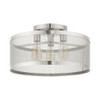 Livex Lighting 3 Lt Brushed Nickel Semi Flush Mount - 46219-91