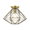 Livex Lighting 1 Lt Antique Brass Flush Mount - 46248-01