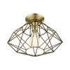 Livex Lighting 1 Lt Antique Brass Flush Mount - 46248-01