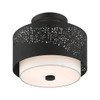 Livex Lighting 2 Lt Black Semi Flush - 46267-04