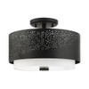 Livex Lighting 3 Lt Black Semi Flush - 46268-04