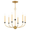 Livex Lighting 6 Lt Natural Brass Chandelier - 46316-08