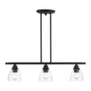 Livex Lighting 3 Lt Black Linear Chandelier - 46337-04