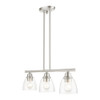 Livex Lighting 3 Lt Brushed Nickel Linear Chandelier - 46337-91