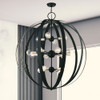 Livex Lighting 16 Lt Black Foyer Chandelier - 46418-04