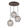 Livex Lighting 3 Lt Bronze Pendant - 46593-07