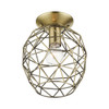 Livex Lighting 1 Lt Antique Brass  Flush Mount - 46598-01