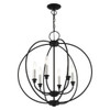 Livex Lighting 6 Lt Black Chandelier - 4666-04